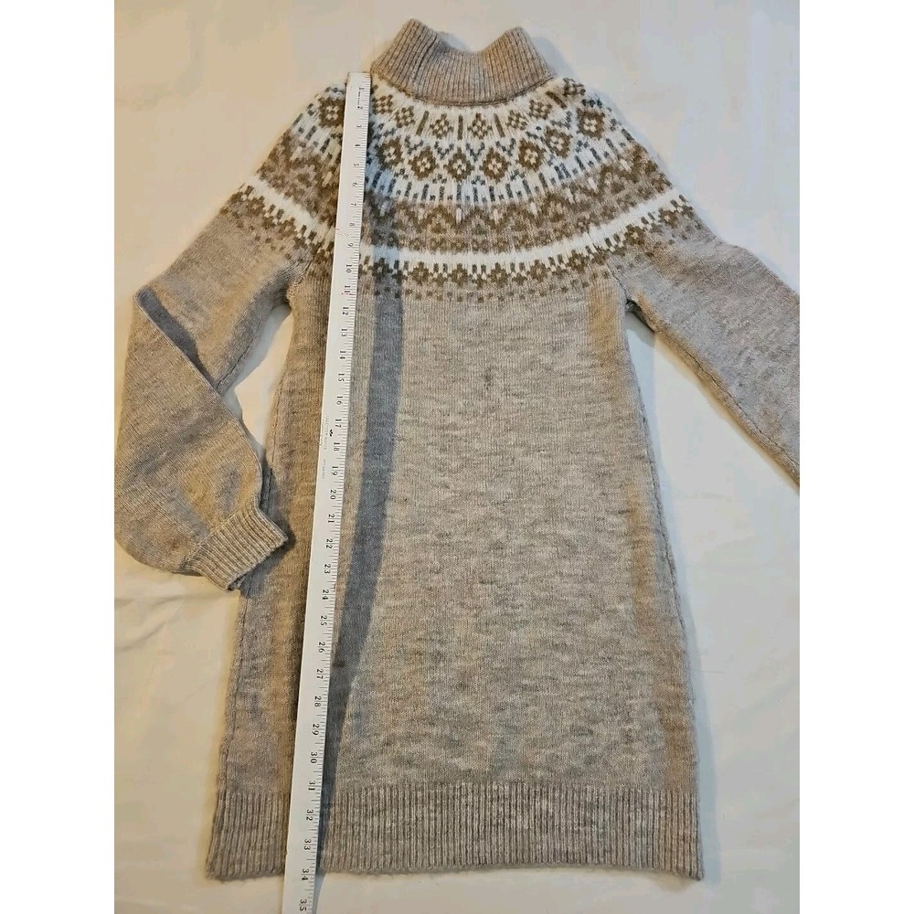 Abercrombie &Fitch Fair islemock neckSweater DressWomen size M Tan Beige - Picture 4 of 5